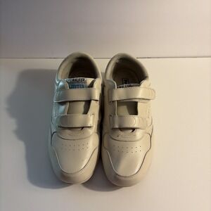 Propet Life Walker Mens Walking Shoes Strap M3705 Size 13 Light Tan / Off White